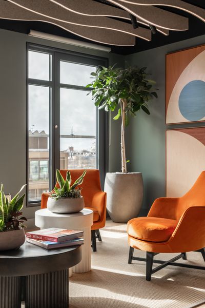 A seating area in the GSA office.